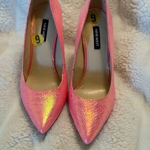 Nine West Iridescent Pink Heels